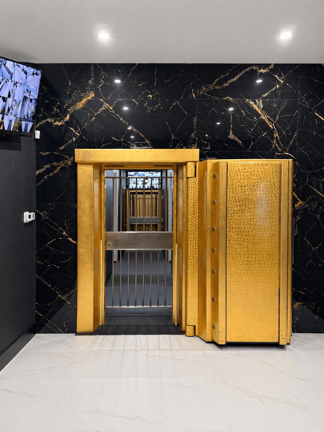 Florida Intervault vault entrance with steel gate